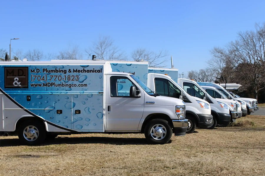 MD Plumbing service truck